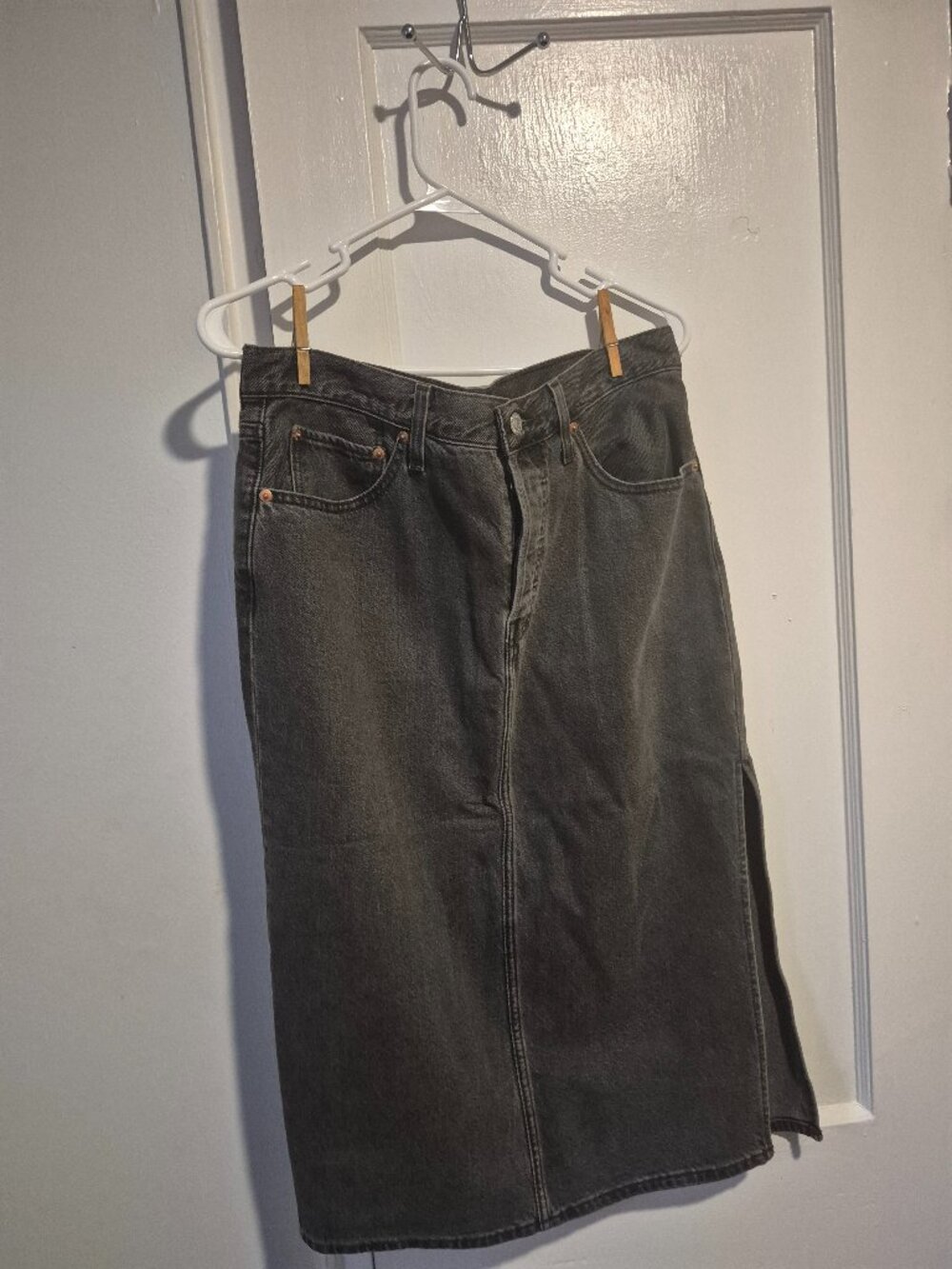 Black Jean Skirt